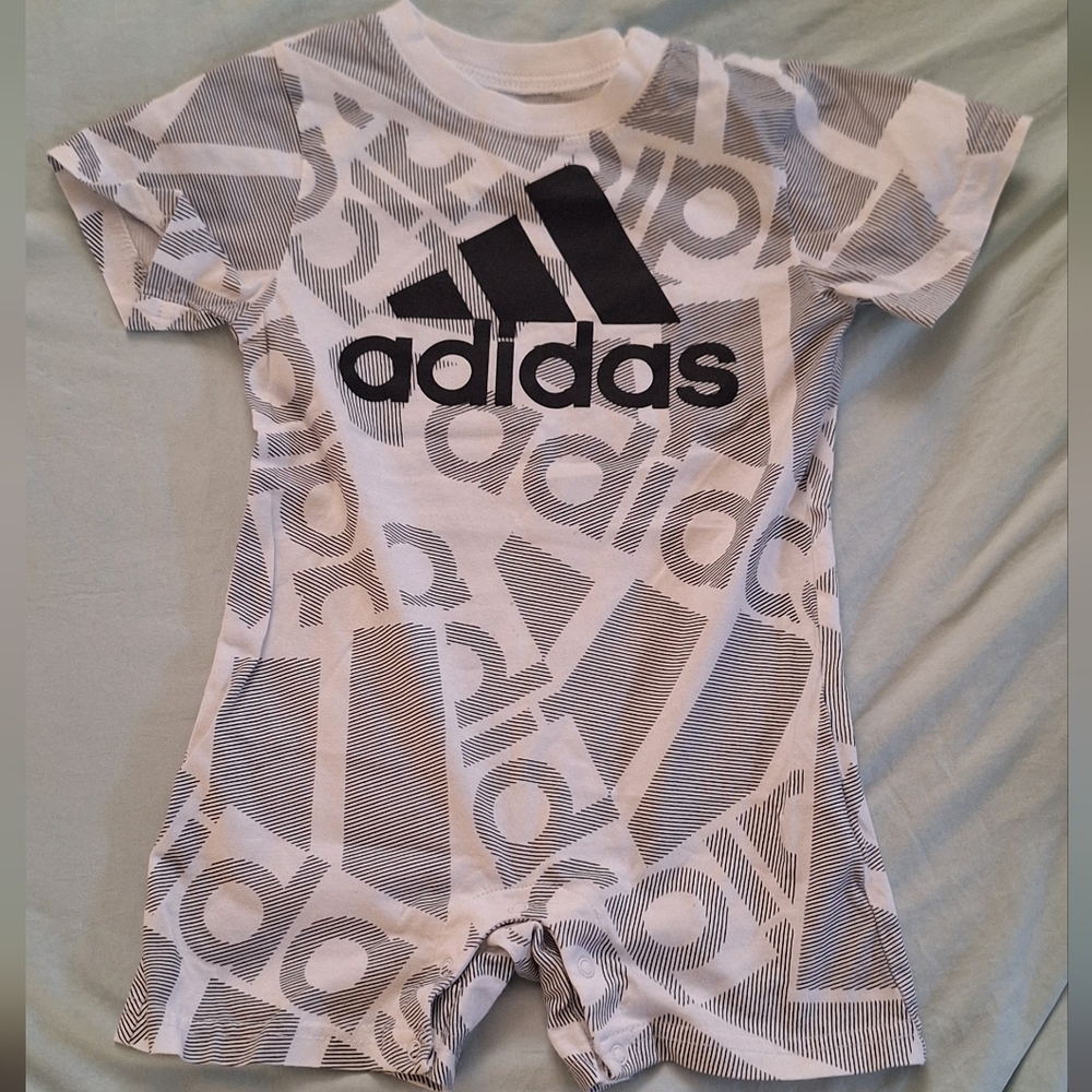 Adidas Baby Romper in Black and White